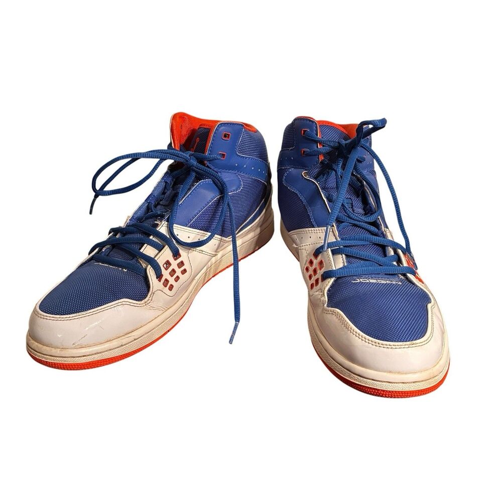 Nike Jordan 1 Flight High Top Sneakers New York Knicks Blue And Orange Size 11.5